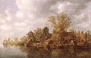 GOYEN, Jan van, Village at the River sg